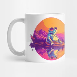 Feelin' groovy with my synthwave frog Mug